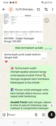 Testimonial Papan Bunga cijaku