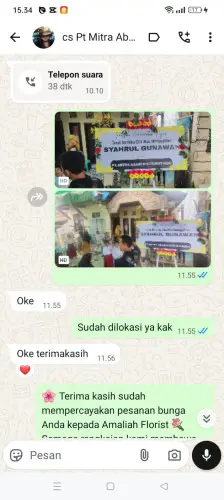 Testimonial Papan Bunga cijaku