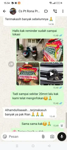 Testimonial Papan Bunga cijaku